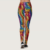 Rainbow Leopard Print Leggings | Bold Colorful (Dos)