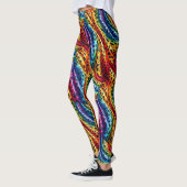 Rainbow Leopard Print Leggings | Bold Colorful (Gauche)