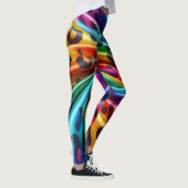 Rainbow Leopard Print Leggings | Bold Colorful (Droite)