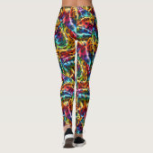 Rainbow Leopard Print Leggings | Psychedelic (Achterkant)