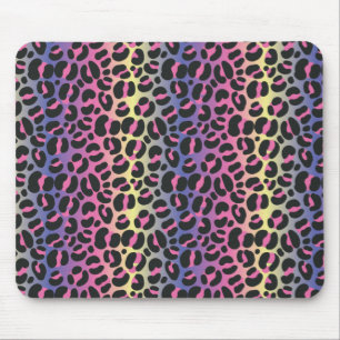 Rainbow Leopard Print Muismat