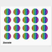 Rainbow Leopard Print Ronde Sticker (Vel)