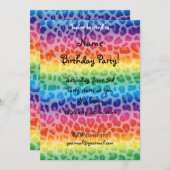 Rainbow leopard printpatroon kaart (Voorkant / Achterkant)
