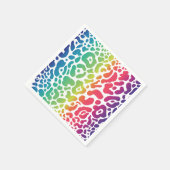 Rainbow Leopard White Background Napkins Servet (Hoek)