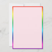 Rainbow Lesbian Elegant Stijlvolle Pride Wedding Kaart (Achterkant)