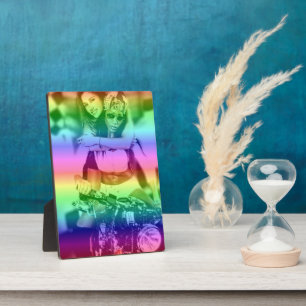 Rainbow Lesbian Pride Personalized Photo Plaque