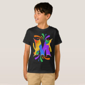 Rainbow Letter M Monogram Abstract T-shirt (Voorkant volledig)