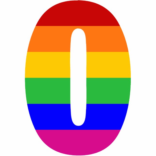 Rainbow Letter O Fotobeeldje Ornament (Voorkant)