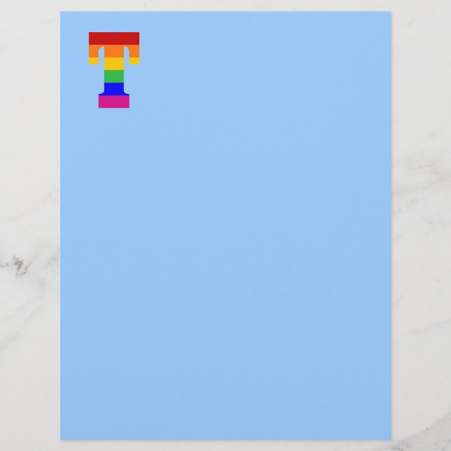 Rainbow Letter T (Voorkant)