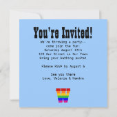 Rainbow Letter W Kaart (Achterkant)