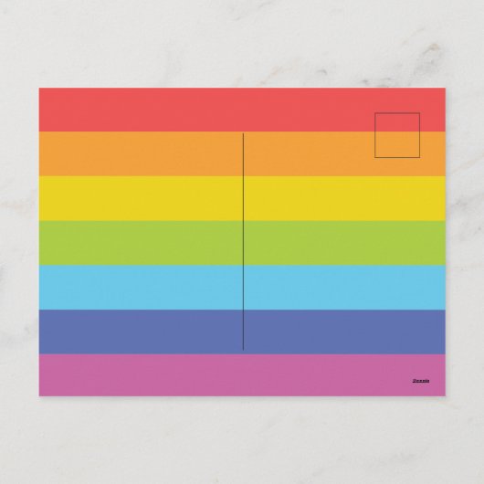 Rainbow Letters en Rainbow Stripes Dank je wel Feestdagenkaart (Achterkant)