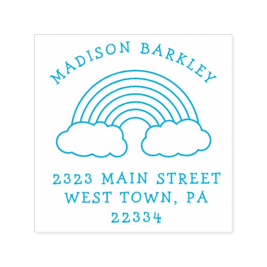 Rainbow Leuke Kinder retour adres stempel (Design)