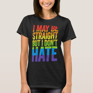 Rainbow Lgbt Ally Maart kan ik recht zijn, maar ik T-shirt