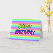 Rainbow LGBT Bonne carte d'anniversaire (Fleur jaune)