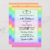 Rainbow LGBT bruiloft uitnodigingen (Voorkant / Achterkant)