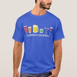 Rainbow LGBT drink bier met gevierde diversiteit T-shirt