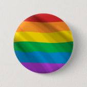 Rainbow LGBT Flag Button | Pride Flag Pinback (Voorkant)