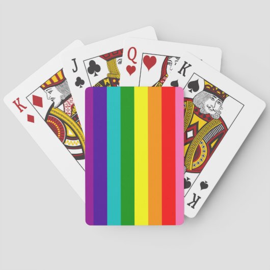 Rainbow LGBT gay flag Classic Playing Cards Pokerkaarten (Achterkant)