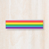 Rainbow LGBT gay flag Name Plate Deurbordje (Voorkant)