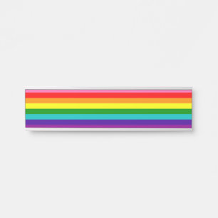 Rainbow LGBT gay flag Name Plate Deurbordje