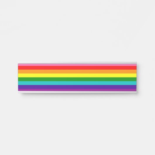 Rainbow LGBT gay flag Name Plate Deurbordje (Voorkant)