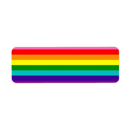 Rainbow LGBT gay flag Return Label (Voorkant)