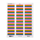 Rainbow LGBT gay flag Return Label (Full Sheet)