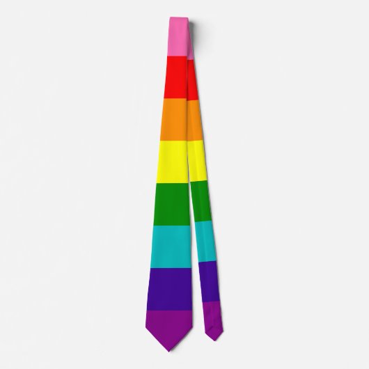 Rainbow LGBT gay flag Stropdas (Voorkant)