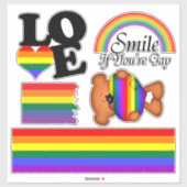 Rainbow LGBT Gay Pride Collectie Sticker (Vel)
