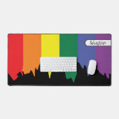 Rainbow LGBT Gay Pride gepersonaliseerd Bureaumat (Keyboard & Muis)
