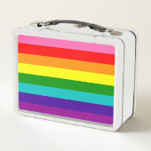 Rainbow LGBT gay vlag Metal Lunchbox (Achterkant)
