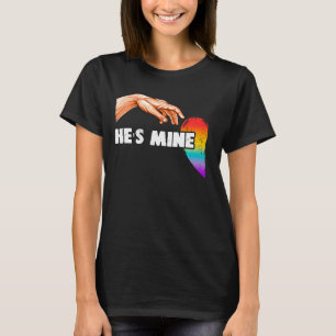 Rainbow Lgbt Heart, hij is mijn voor homeparen Pul T-shirt