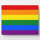 Rainbow LGBT Pride Flag Plaque Fotoplaat (Voorkant)