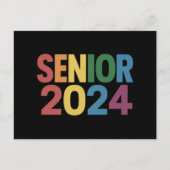Rainbow LGBT Pride Senior 2024 Afstuderen Briefkaart (Voorkant)
