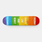 Rainbow LGBT Pride Skateboard - Drapeau gay lesbie (Horz)
