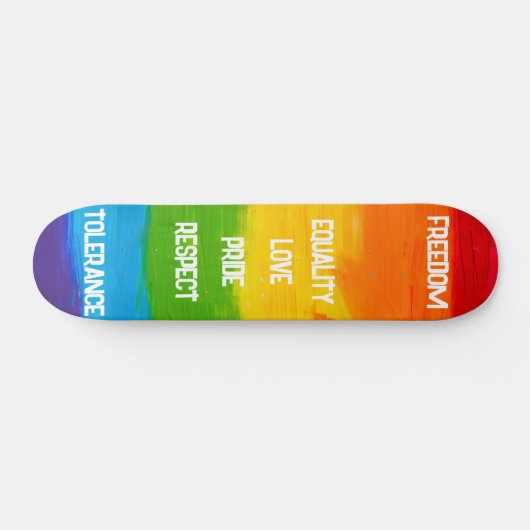 Rainbow LGBT Pride Skateboard - Drapeau gay lesbie (Horz)