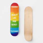 Rainbow LGBT Pride Skateboard - Drapeau gay lesbie (Recto)
