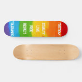 Rainbow LGBT Pride Skateboard - Gay Lesbian Flag (Horizontaal)
