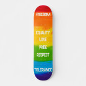 Rainbow LGBT Pride Skateboard - Gay Lesbian Flag (Voorkant)