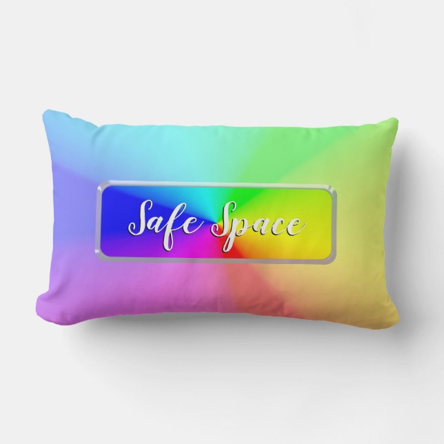 Rainbow LGBT Safe Space Kussen (Voorkant)