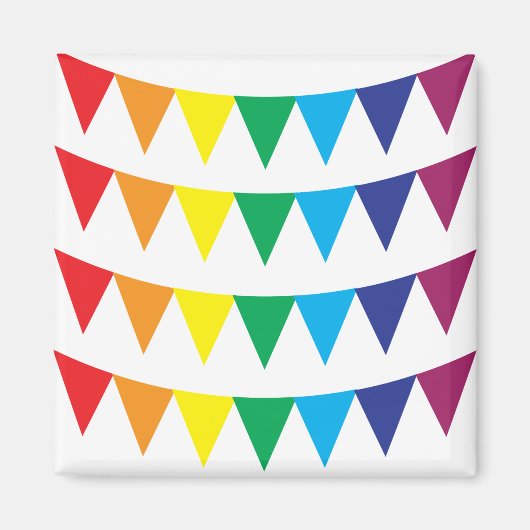 Rainbow LGBT vlag magnet Magneet (Voorkant)
