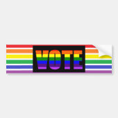 Rainbow LGBT Vote Bumpersticker (Voorkant)