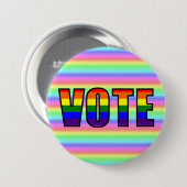 Rainbow LGBT Vote Button (Voorkant /achterkant)