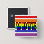 Rainbow LGBT Vote Button (Voorkant /achterkant)