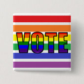 Rainbow LGBT Vote Button (Voorkant)
