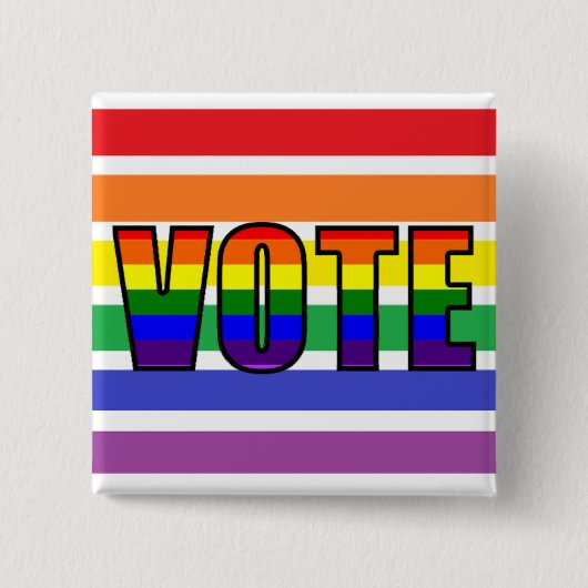 Rainbow LGBT Vote Button (Voorkant)