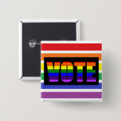 Rainbow LGBT Vote Button (Voorkant /achterkant)