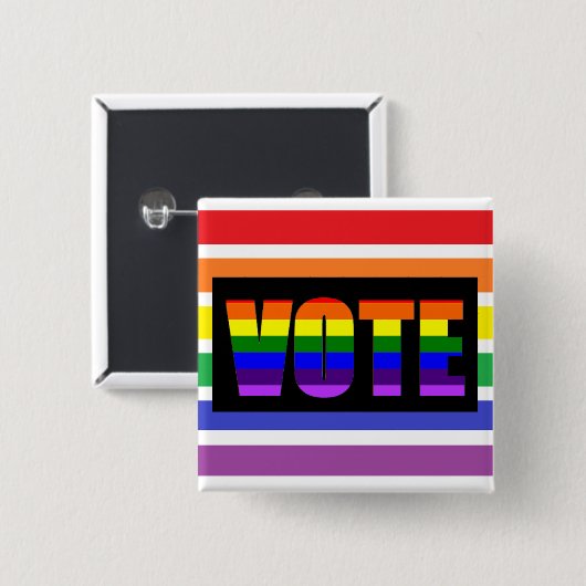 Rainbow LGBT Vote Button (Voorkant /achterkant)