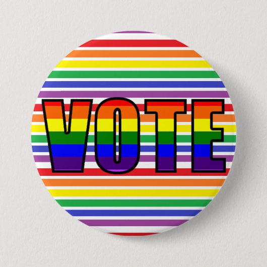 Rainbow LGBT Vote Button (Voorkant)