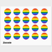 Rainbow LGBTQ+ Pride Circle Sticker (Vel)